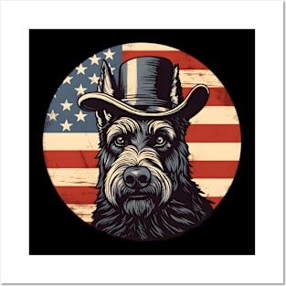 Patriotic Scottish Terrier Posters and Art